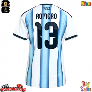 Argentina Cristian Romero #13 Replica Home Stadium Shirt for Women World Cup 2026 Short Sleeve